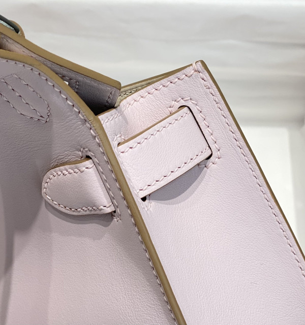 H**mes jypsiere mini bag in swift leather gris meyer