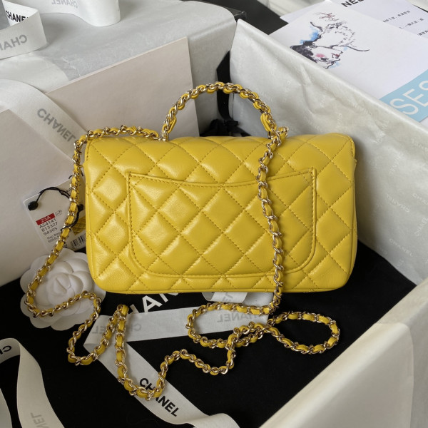CL FLAP BAG WITH TOP HANDLE-21CM