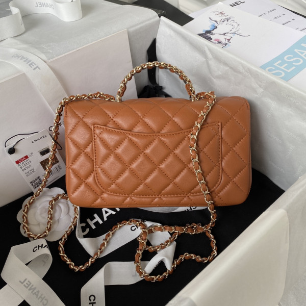 CL FLAP BAG WITH TOP HANDLE-21CM