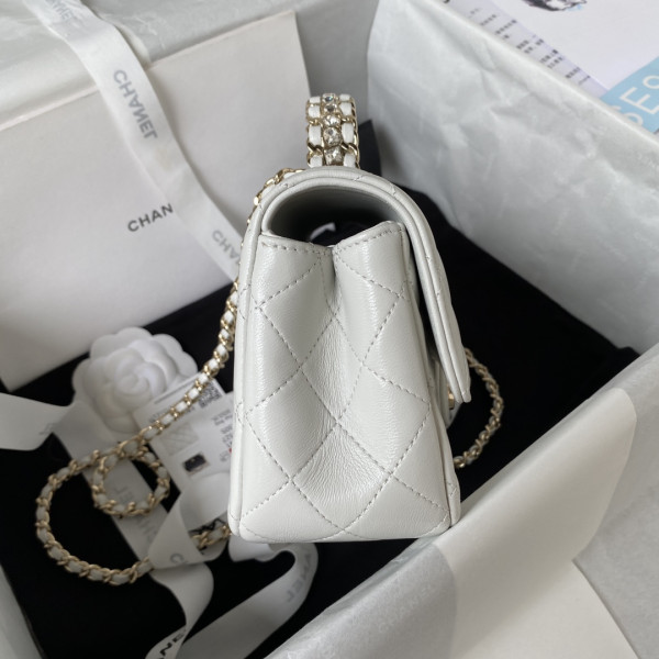 CL FLAP BAG WITH TOP HANDLE-21CM