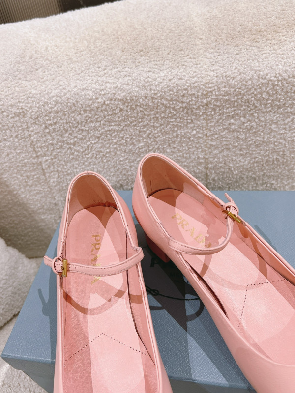 Pra*a nappa leather mary jane pumps