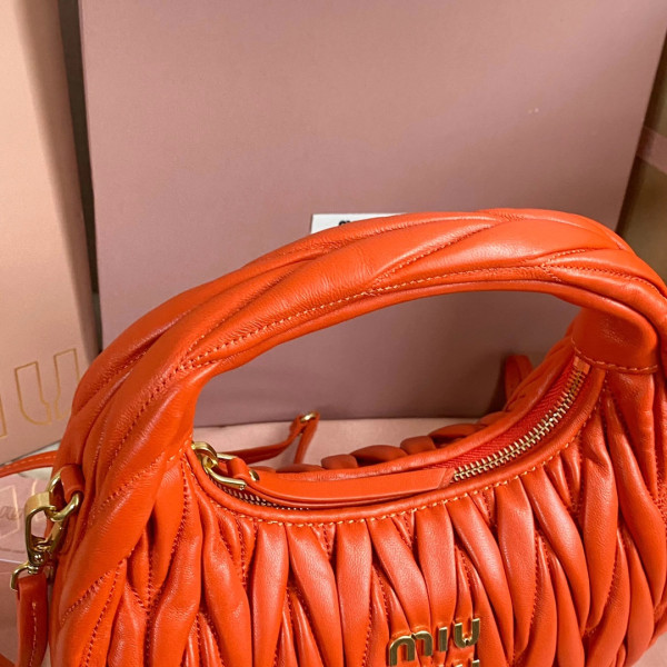 MIUMIU Wander matelassé nappa leather hobo bag