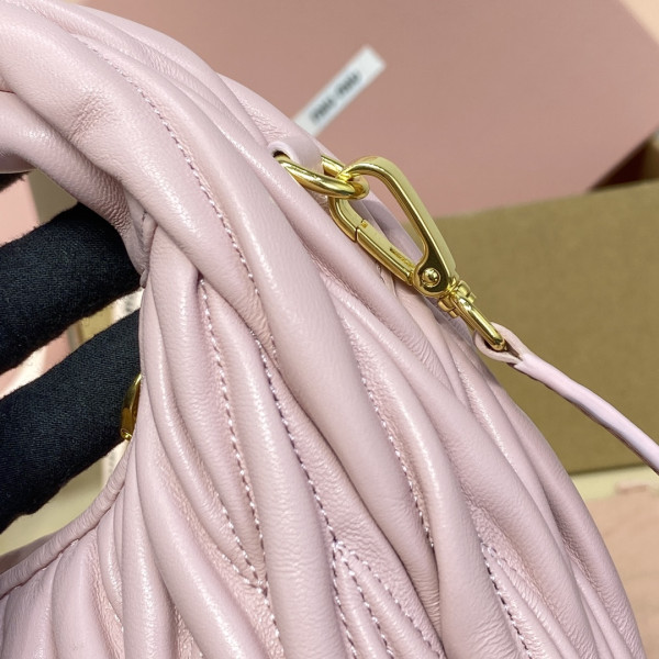 MIUMIU Wander matelassé nappa leather hobo bag