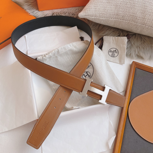 H**mes belt-silver/gold
